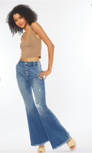 Load image into Gallery viewer, KanCan High Rise Exposed Button Flare Jeans