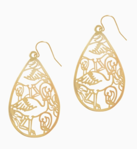 Gold Flamingo Maya Earrings