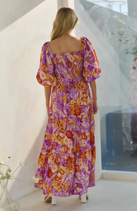 Dahlia Garden - Printed Maxi Dress - Plus Size