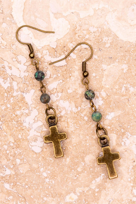 Phoebe Earrings - African Turquoise