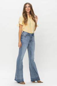 Judy Blue High Waist Tummy Control Release Hem Flare Jeans