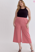 Load image into Gallery viewer, Textured Wide Leg Pants - Coral Pink - Regular &amp; Plus Sizes