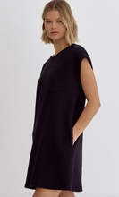 Load image into Gallery viewer, Textured Round Neck Dress - Black - Plus Size - ONLY 1 SIZE Left!  Size 1X