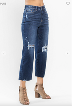 Load image into Gallery viewer, High Waist Cropped Wide Leg Jeans - Plus Size