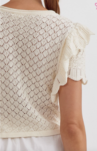 Knit Round Neck Sweater - Off White