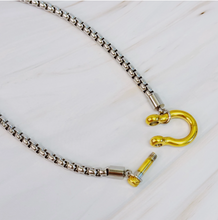 Load image into Gallery viewer, Luxe Pendant Box Chain Necklace - Available in Gold and Two-Toned Silver/Gold