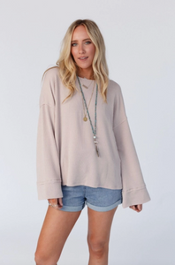 Oat - Love It Round Neckline Textured Top