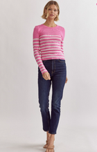 Load image into Gallery viewer, Ribbed Long Sleeve Top - Pink