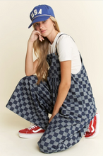 Load image into Gallery viewer, Denim Checkered Jumpsuit / Overalls - Regular &amp; Plus Sizes