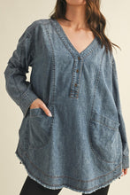 Load image into Gallery viewer, Patch Pocket Denim Top