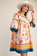 Load image into Gallery viewer, Border Printed Cotton Poplin Dress