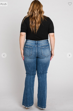 Load image into Gallery viewer, Mid Rise Stretch Flare with Trouser Hem - Plus Size