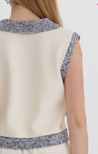 Load image into Gallery viewer, Cream Cropped Sleeveless Top