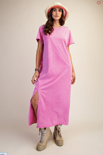 Load image into Gallery viewer, Orchid - Mineral Washed Terry Midi Dress - Plus Size