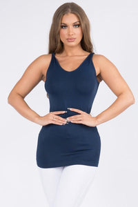 One Size Reversible V or U Neckline Seamless Tank