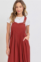 Load image into Gallery viewer, Brick - Wide Leg Overalls - Regular &amp; Plus Sizes