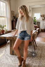 Load image into Gallery viewer, Cotton Slub Raw Edge Oversized Tee - Heather Oatmeal