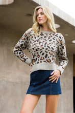 Load image into Gallery viewer, Leopard Print Knit Sweater