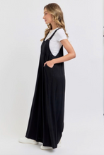 Load image into Gallery viewer, Black - Wide Leg Overalls - Regular &amp; Plus Sizes