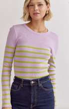 Load image into Gallery viewer, Ribbed Long Sleeve Top - Lilac