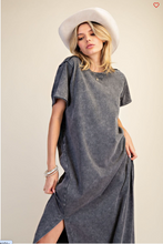 Load image into Gallery viewer, Ash - Mineral Washed Terry Midi Dress