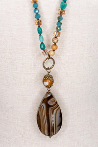 Debbie Necklace - Turquoise/Brown