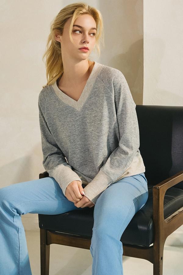 Ultra Soft Long Sleeve V Neck Pullover