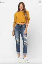 Load image into Gallery viewer, Mid Rise Boyfriend Jeans - Plus Size