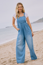 Load image into Gallery viewer, Washed Chambray Overall Jumpsuit - Washed Denim
