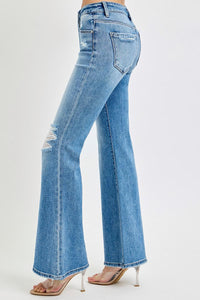 Mid Rise Tummy Control Flare Jeans - Plus Size