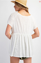 Load image into Gallery viewer, Off White - Cotton Slub Tunic Top