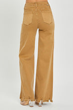 Load image into Gallery viewer, Mocha - High Rise Wide Leg Frayed Hem Pants