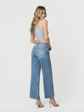 Load image into Gallery viewer, High Rise Medium Wash Full Length Wide Leg Jeans