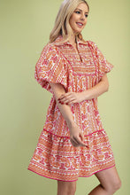 Load image into Gallery viewer, Mixed Paisley Print Dress - Pink Mix