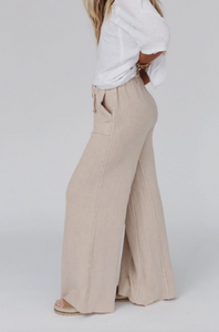 New Taupe - Relaxing Robin Wide Leg Pant