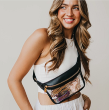 Load image into Gallery viewer, Clara Bum Bag - Available in Black &amp; Cream