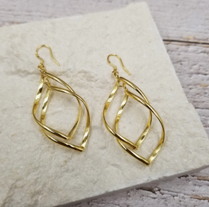 Abstract Geometric Gold Earrings