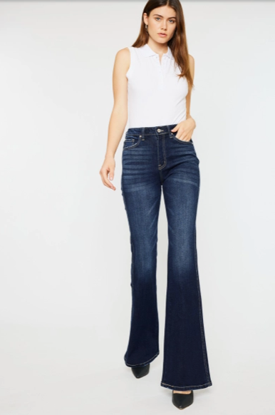 High Rise Flare Jeans - LONG Length