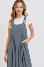 Load image into Gallery viewer, Slate Grey - Wide Leg Overalls - Regular &amp; Plus Sizes