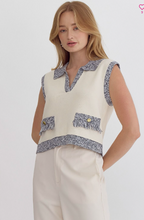 Load image into Gallery viewer, Cream Cropped Sleeveless Top