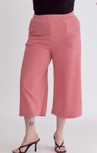 Load image into Gallery viewer, Textured Wide Leg Pants - Coral Pink - Regular &amp; Plus Sizes