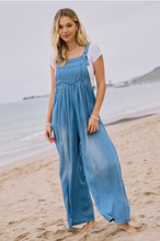 Load image into Gallery viewer, Washed Chambray Overall Jumpsuit - Washed Denim