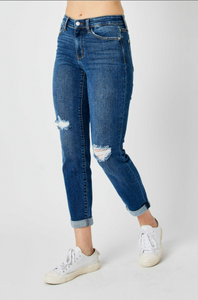 Judy Blue Mid Rise Destroyed Slim Fit Jeans