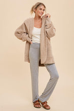 Load image into Gallery viewer, Plush Hooded Jacket with Pockets - Taupe