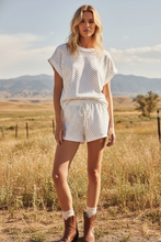 Load image into Gallery viewer, Polka Dot Stretch Knit Top &amp; Shorts Set