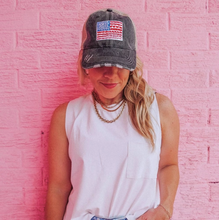 Load image into Gallery viewer, American Flag Women&#39;s Trucker Hat