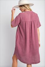 Load image into Gallery viewer, Mineral Washed Cotton Gauze Midi Dress - Plus Size