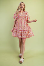 Load image into Gallery viewer, Mixed Paisley Print Dress - Pink Mix
