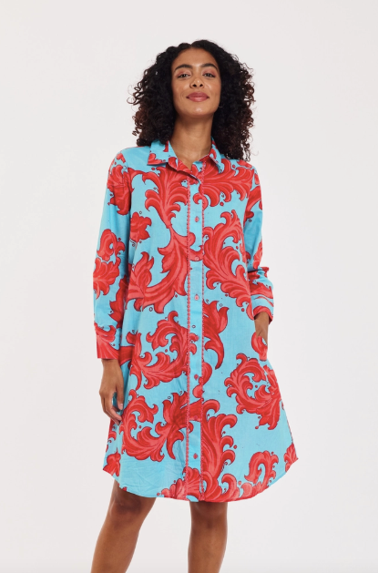Carlotta Baroque Swirl Midi Dress
