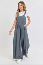 Load image into Gallery viewer, Slate Grey - Wide Leg Overalls - Regular &amp; Plus Sizes